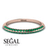 Hidden Emerald Wedding Band - Anastasia No. 5